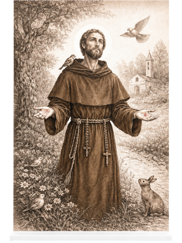 2A5029B9-B8EA-45C3-8417-B7B6825B64C7 Acrylic Stand - St Francis Of Assisi