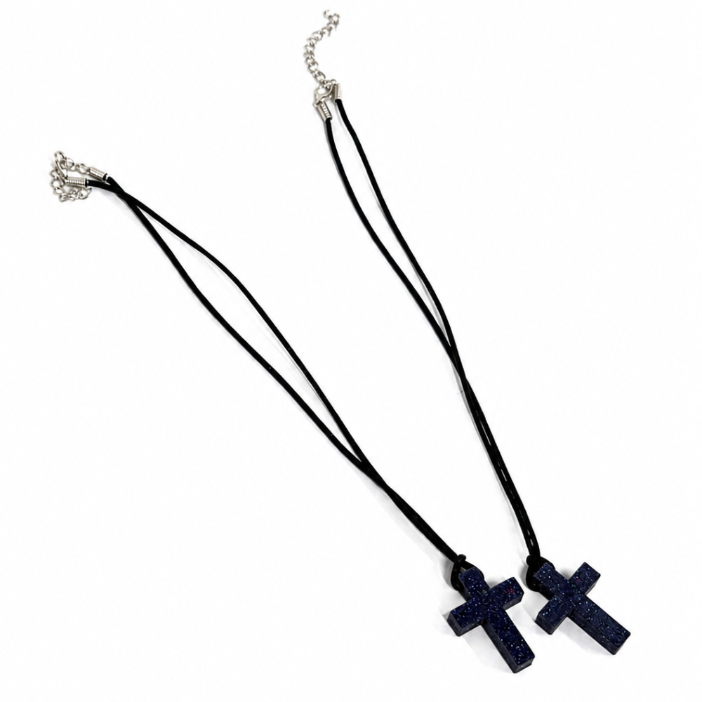 Car Rosary Swarovski Clear & White Crystal